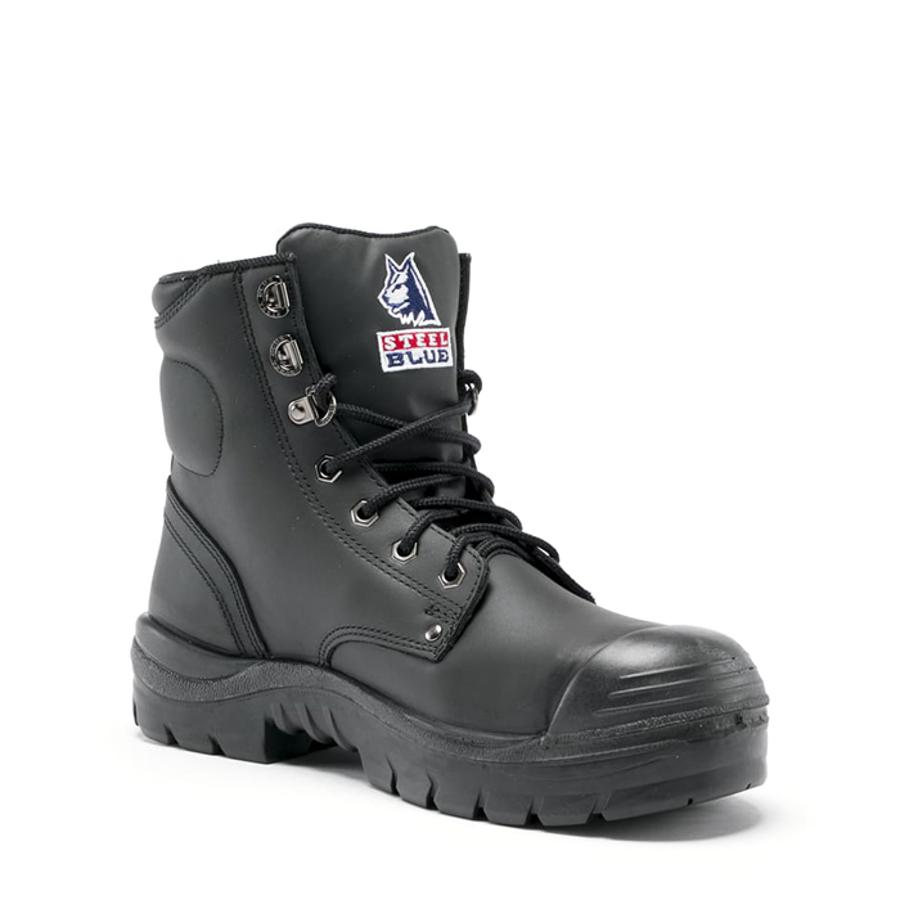 Steel Blue 332102 Argyle Lace-Up Safety Boot with Bump Cap - Black ...