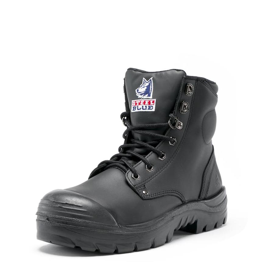 Steel Blue 332102 Argyle Lace-Up Safety Boot with Bump Cap - Black ...