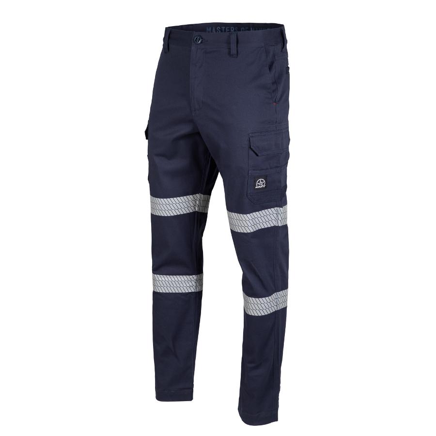 Bisley - Women's Taped Cotton Cargo Cuffed Pants - Navy - Site Ware Direct  - Workwear, PPE & Safety Gear Suppliers - Australia Wide