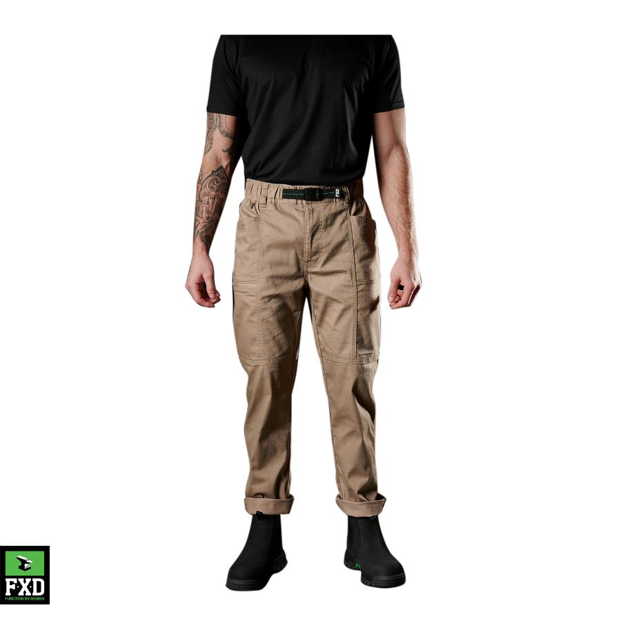 FXD WP-6 Stretch Elastic Waist Work Pants (FX02206018) - Khaki - LOD  Workwear