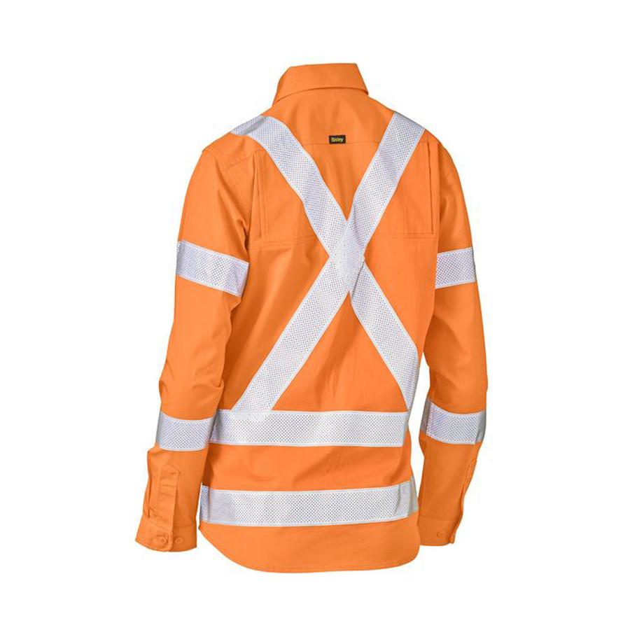 Bisley BL6166XT Women's X Taped Biomotion Hi Vis Cool Lightweight Drill ...