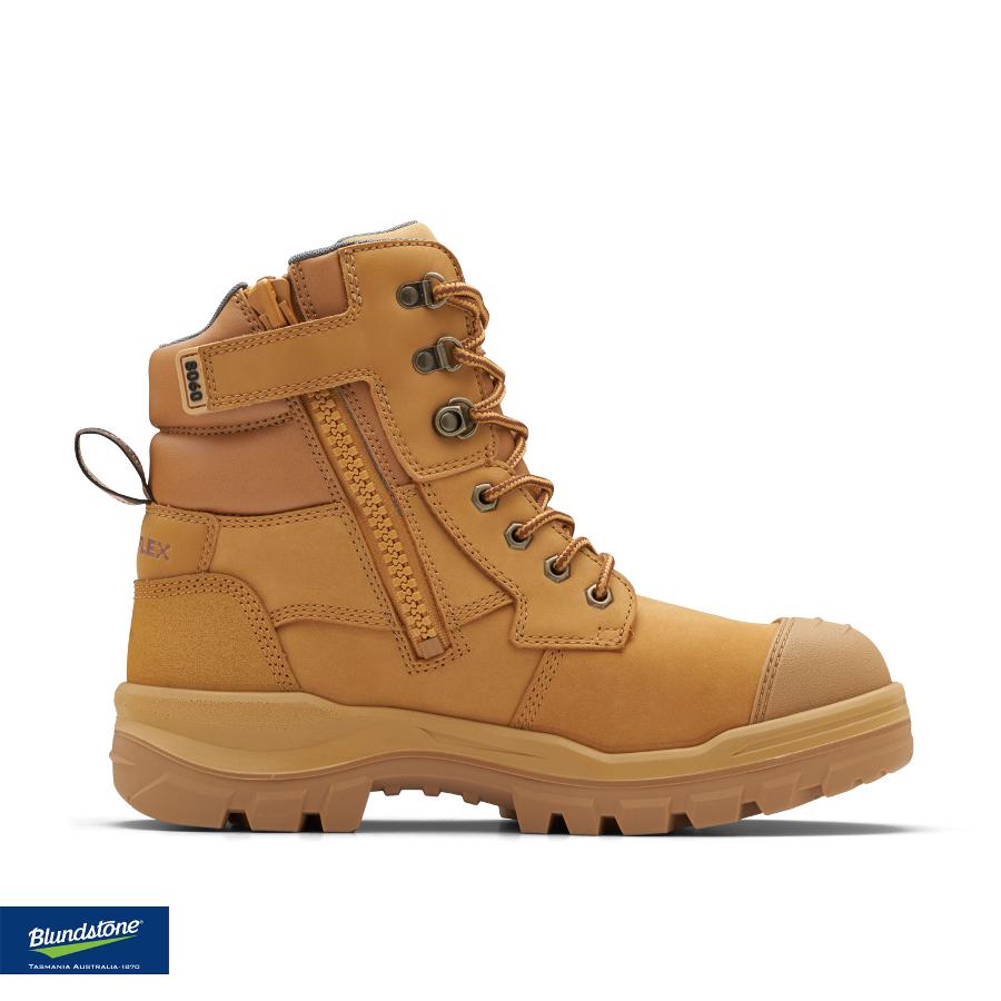 Blundstone 8060 RotoFlex EH TPU Zip Sided Safety Boots. Wheat