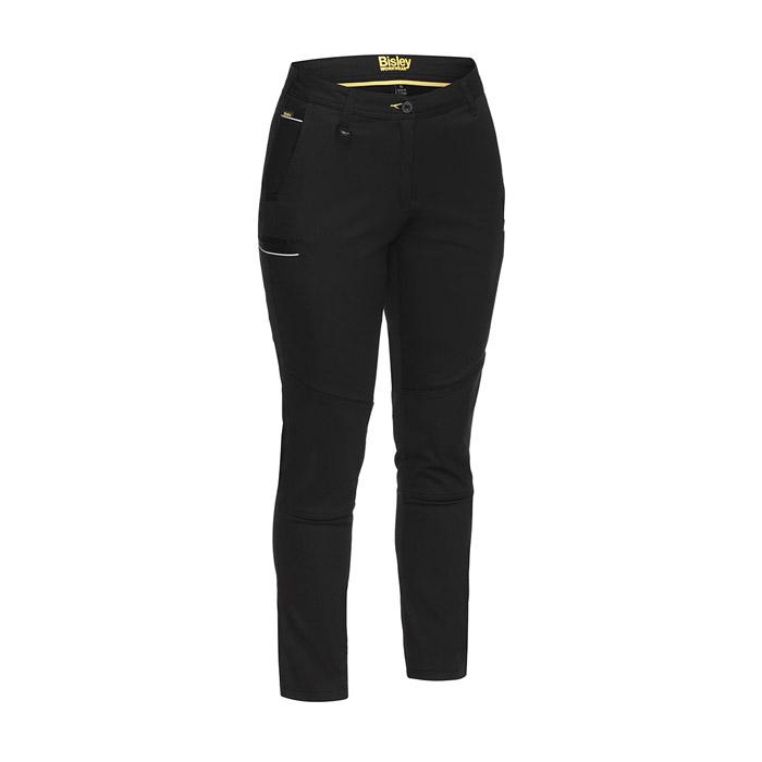 Bisley Womens Stretch Cotton Pants. Black Size 14 - LOD Workwear