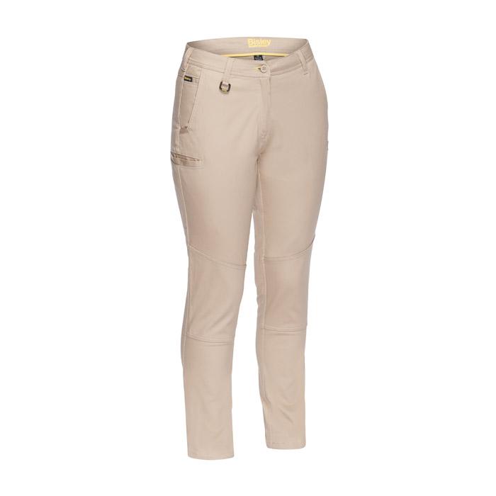 Bisley Womens Stretch Cotton Pants. Stone. Size 14 - LOD Workwear
