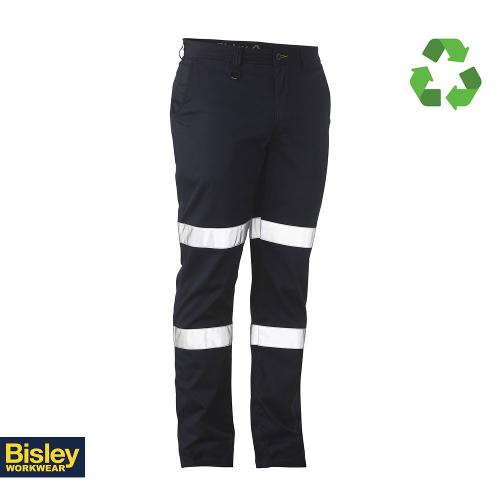 Bisley Womens Taped Biomotion Recycled Cargo Work Pants - Navy