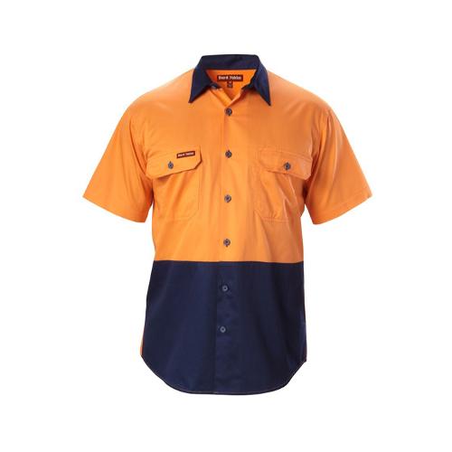 JBs Wear Hi Vis Long Sleeve (D+N) 150g Work Shirt - Adults (6DNWL)