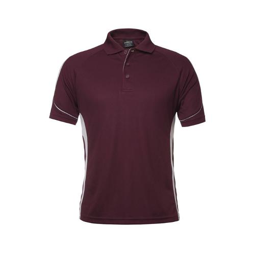 Men's Regular Long Sleeve Polo - Burgundy - JBS Clothing